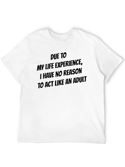 Humorous No Reason Graphic Tee - Black