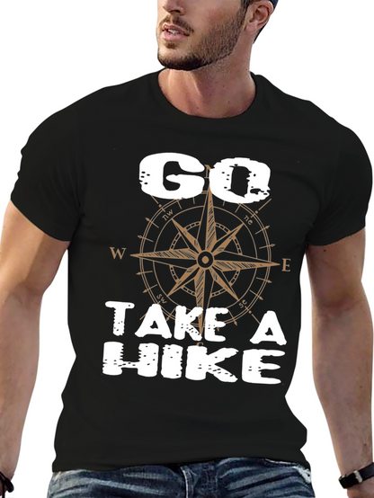 Go Take a Hike Compass Graphic T-Shirt