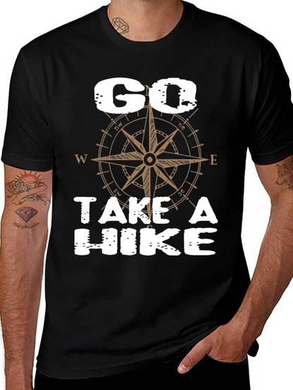 Go Take a Hike Compass Graphic T-Shirt