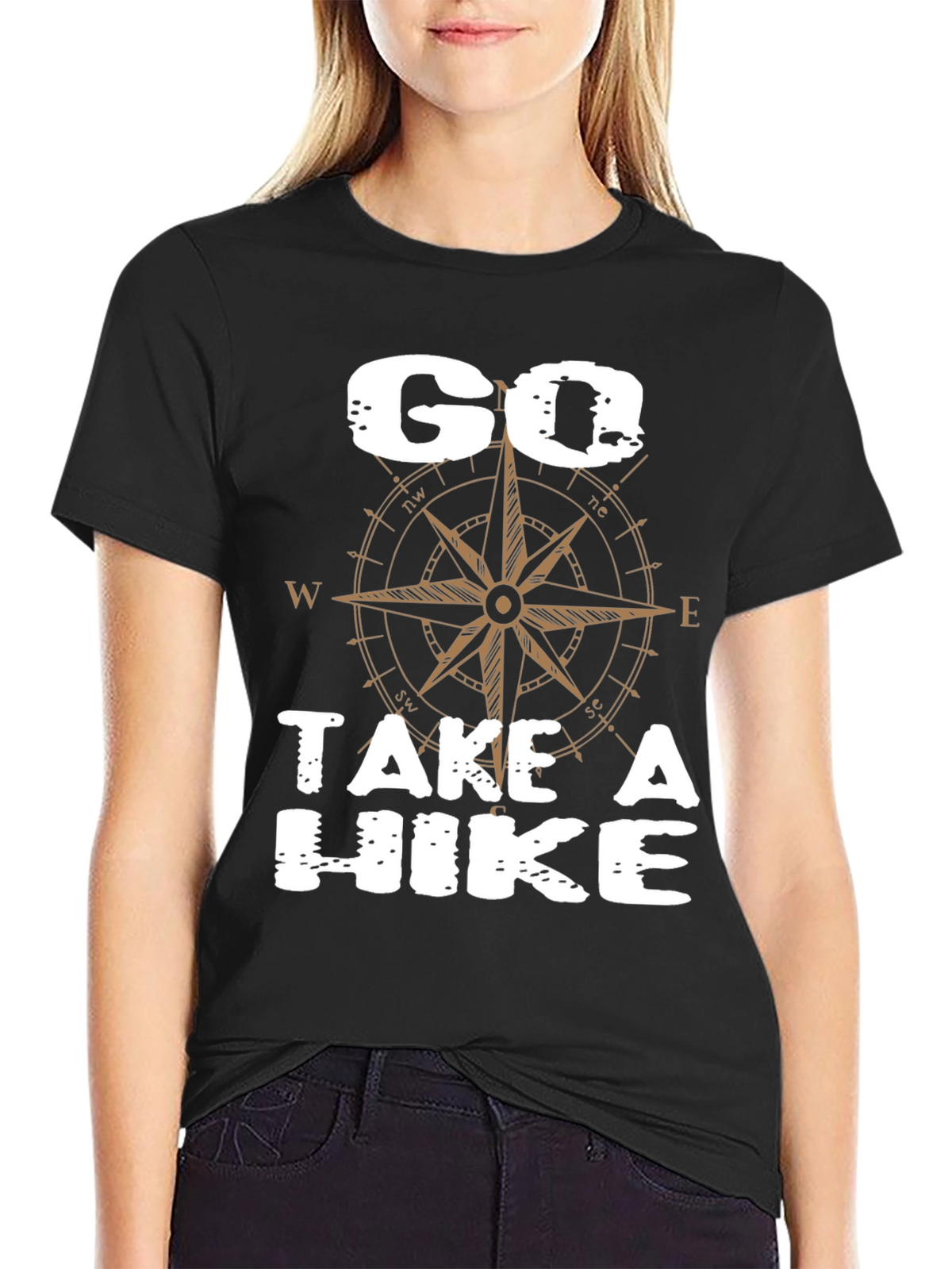 Go Take a Hike Compass Graphic T-Shirt