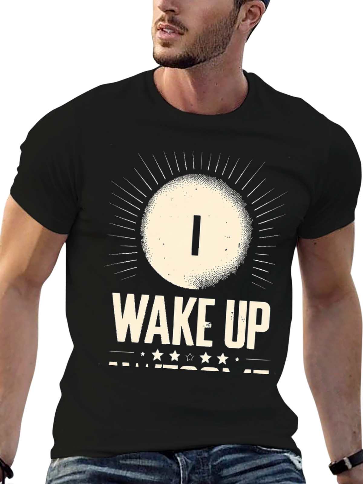 I Wake Up Awesome T-Shirt - Mens Graphic Tee