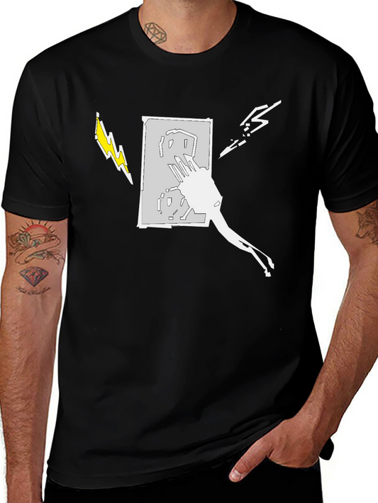 Electric Art Mens Black T-Shirt