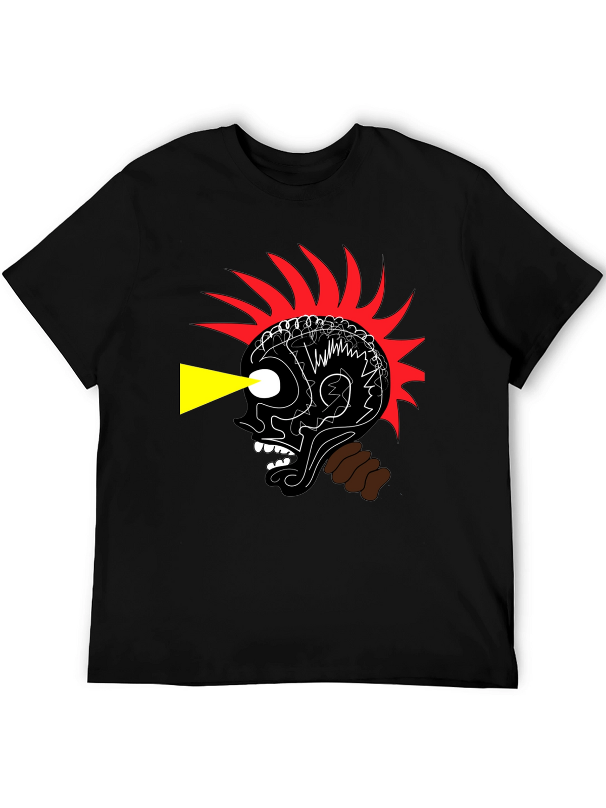 Edgy Graphic Print Black T-Shirt