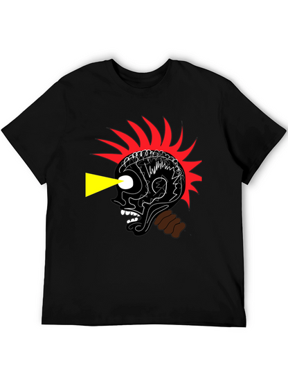 Edgy Graphic Print Black T-Shirt