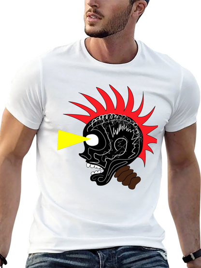 Edgy Graphic Print Black T-Shirt