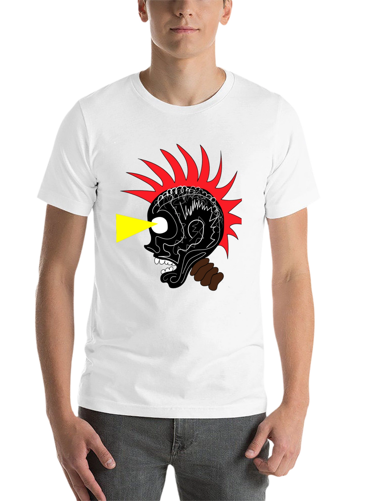 Edgy Graphic Print Black T-Shirt