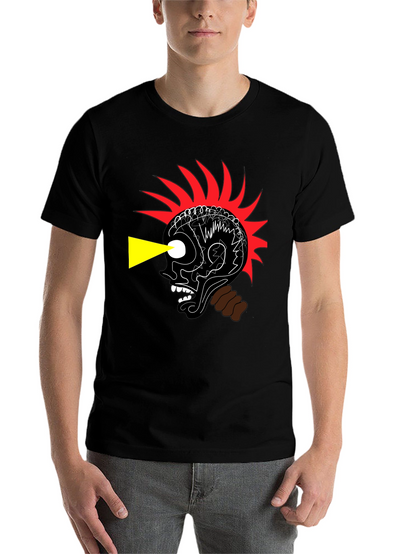 Edgy Graphic Print Black T-Shirt