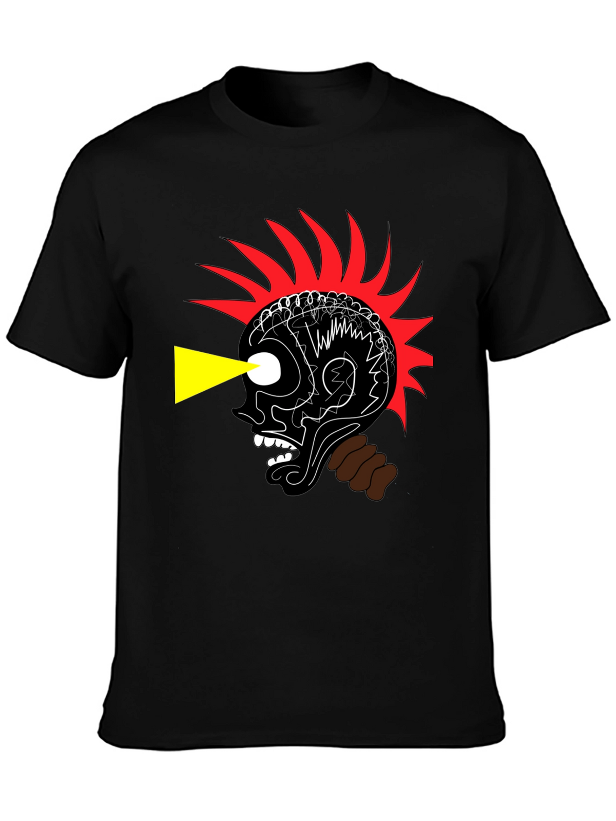 Edgy Graphic Print Black T-Shirt