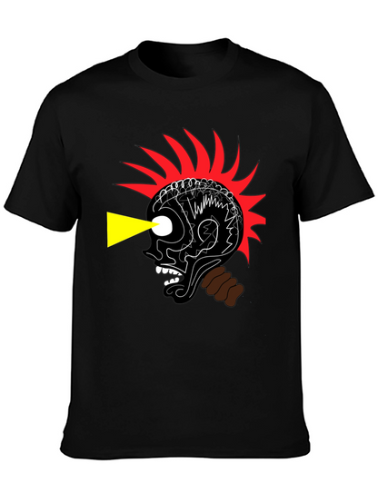 Edgy Graphic Print Black T-Shirt