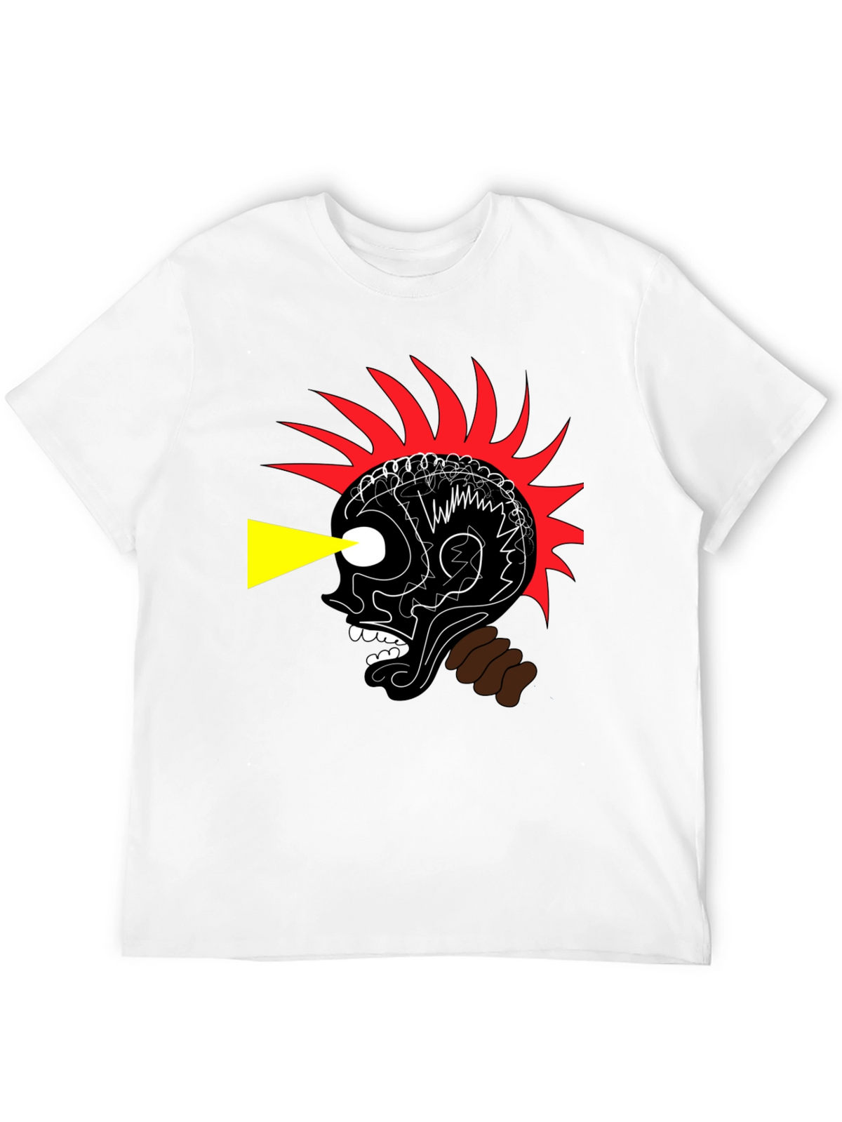 Edgy Graphic Print Black T-Shirt
