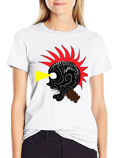 Edgy Graphic Print Black T-Shirt