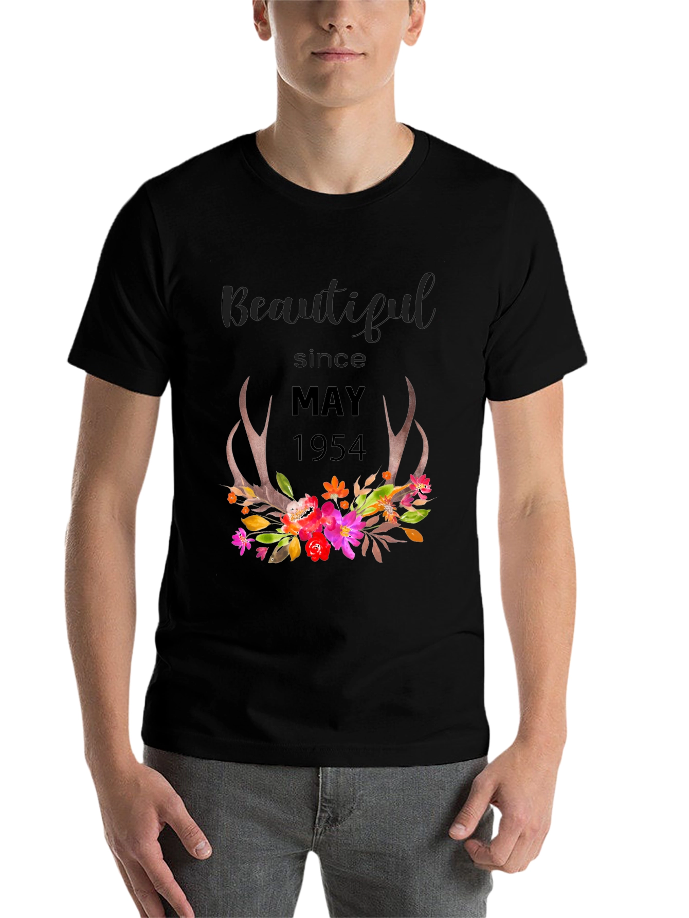 Beautiful Since May 1954 Floral Tee