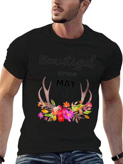 Beautiful Since May 1954 Floral Tee