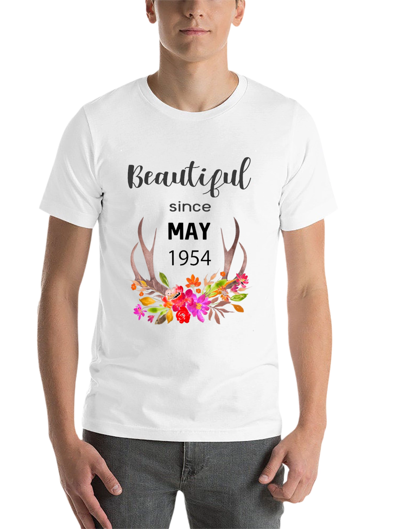 Beautiful Since May 1954 Floral Tee
