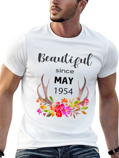 Beautiful Since May 1954 Floral Tee
