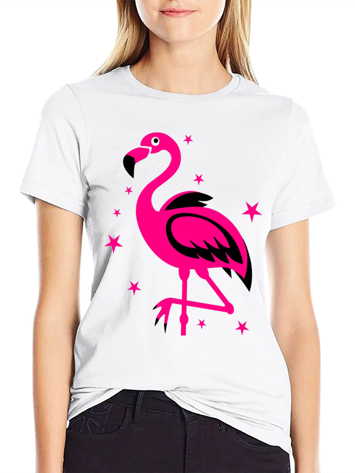 Flamingo Graphic Tee - Funky Pink Bird Design!