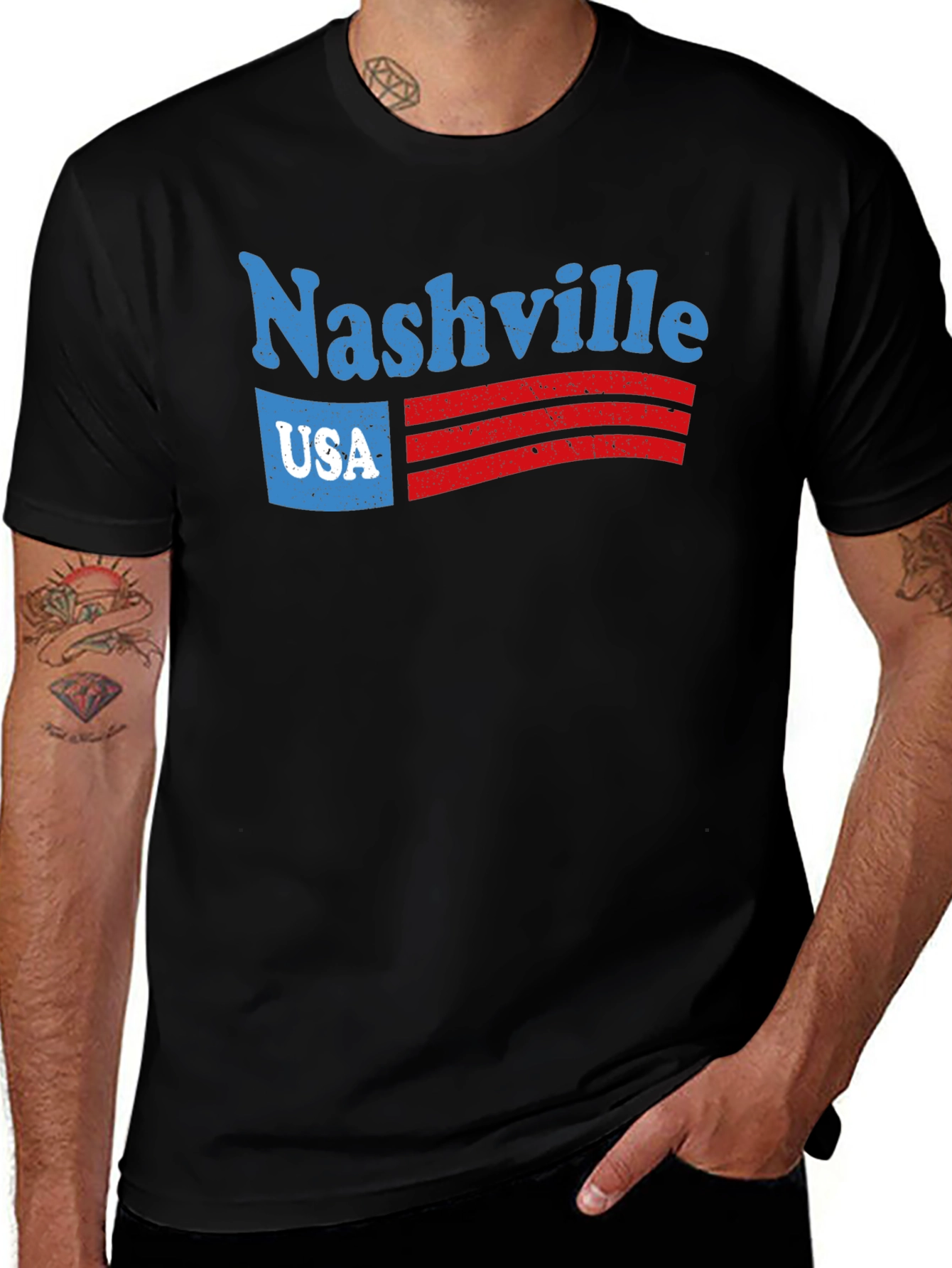 Nashville USA Graphic Tee - Retro Style