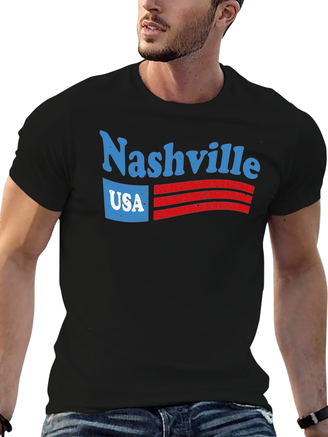 Nashville USA Graphic Tee - Retro Style
