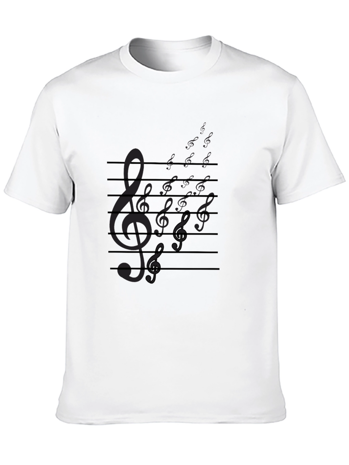 Music Note Graphic Tee - Black