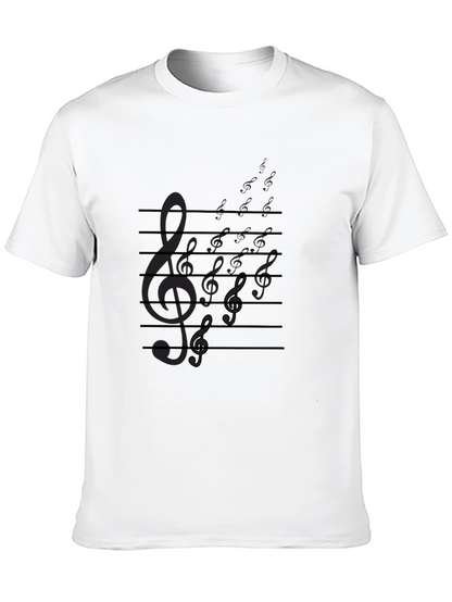 Music Note Graphic Tee - Black