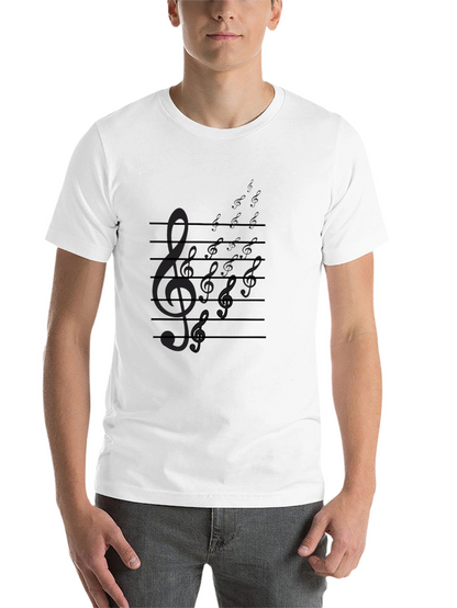Music Note Graphic Tee - Black