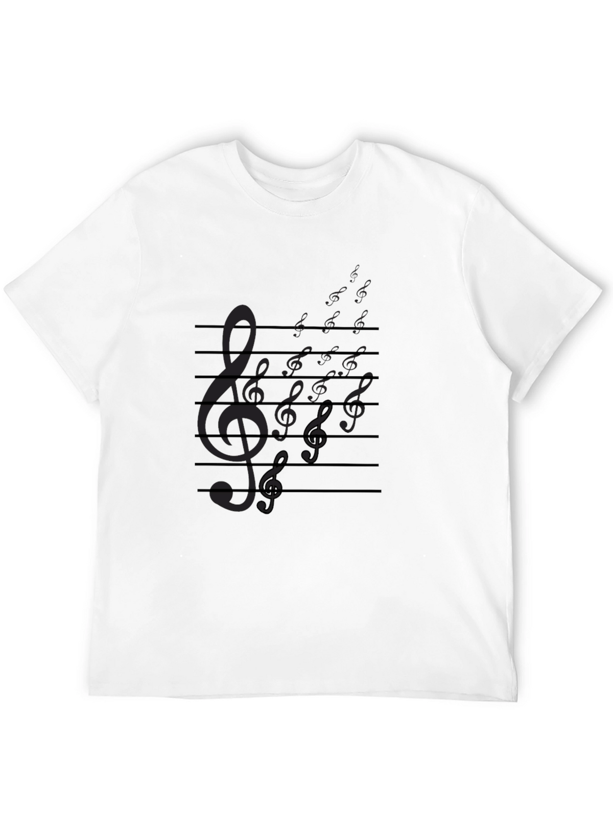 Music Note Graphic Tee - Black