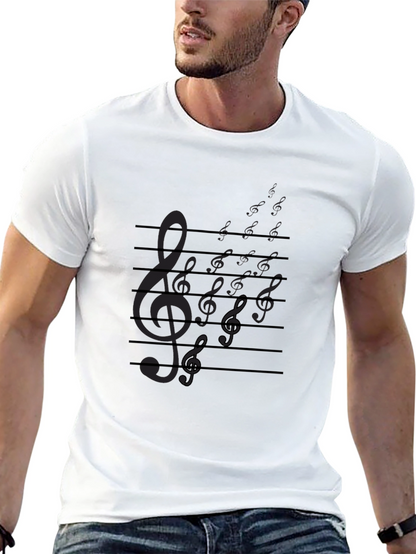 Music Note Graphic Tee - Black