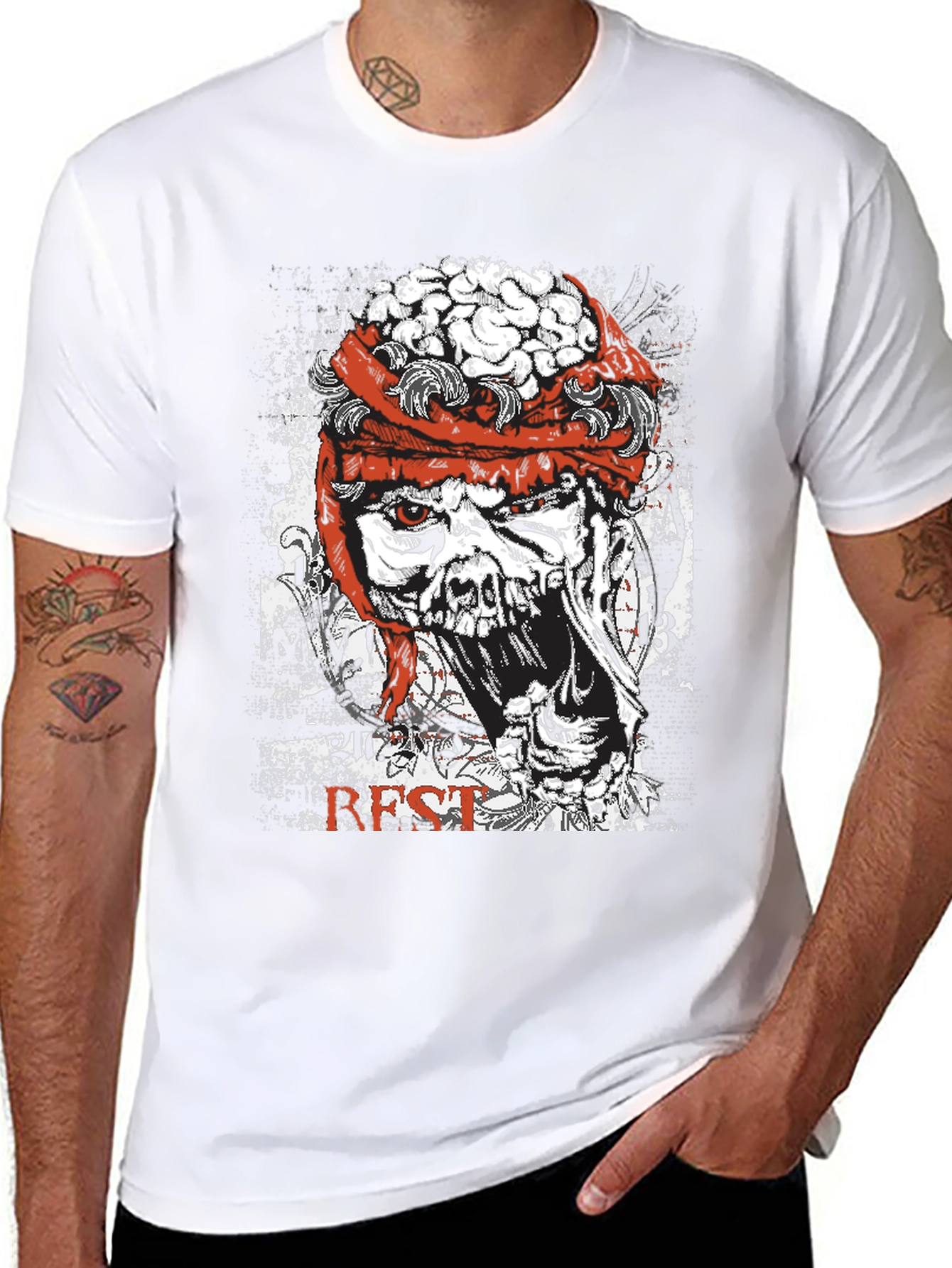 Zombie Brain Graphic T-Shirt - Horror Style