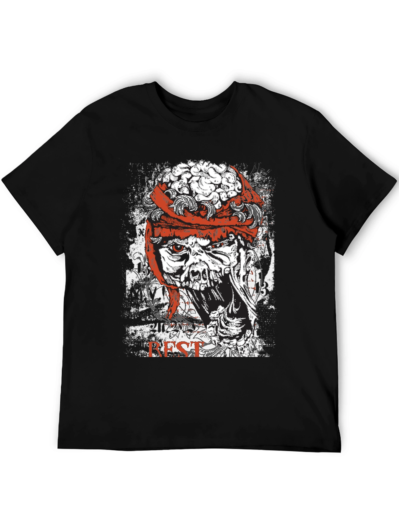 Zombie Brain Graphic T-Shirt - Horror Style