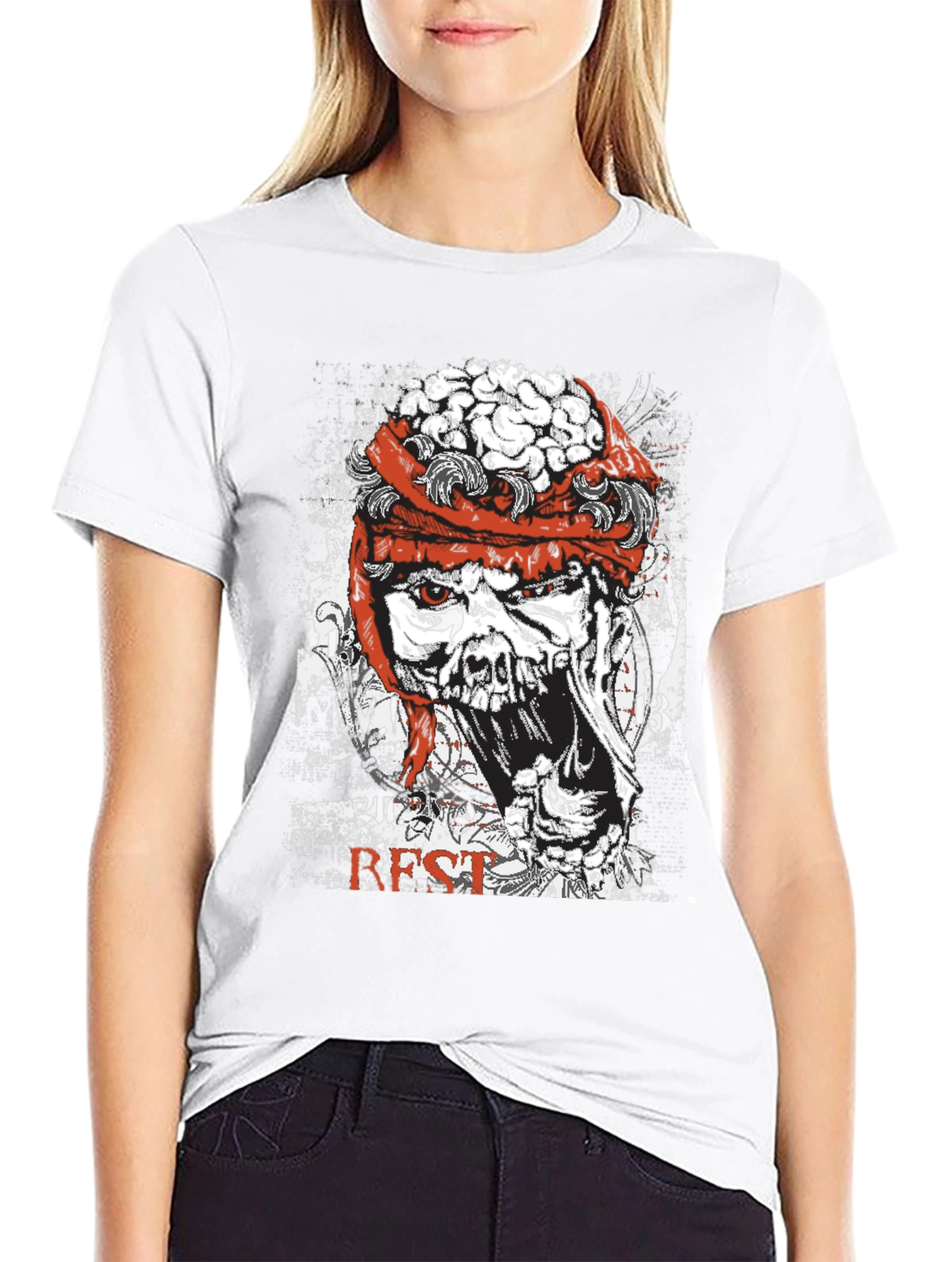 Zombie Brain Graphic T-Shirt - Horror Style