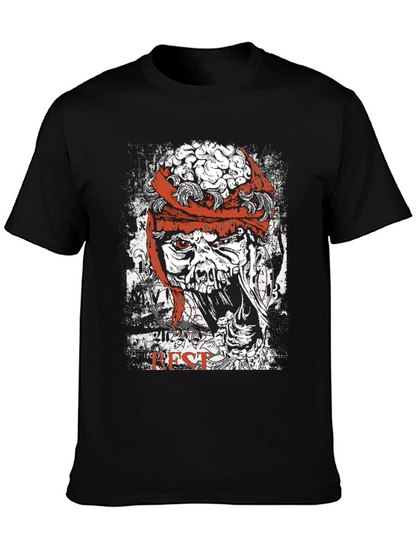 Zombie Brain Graphic T-Shirt - Horror Style