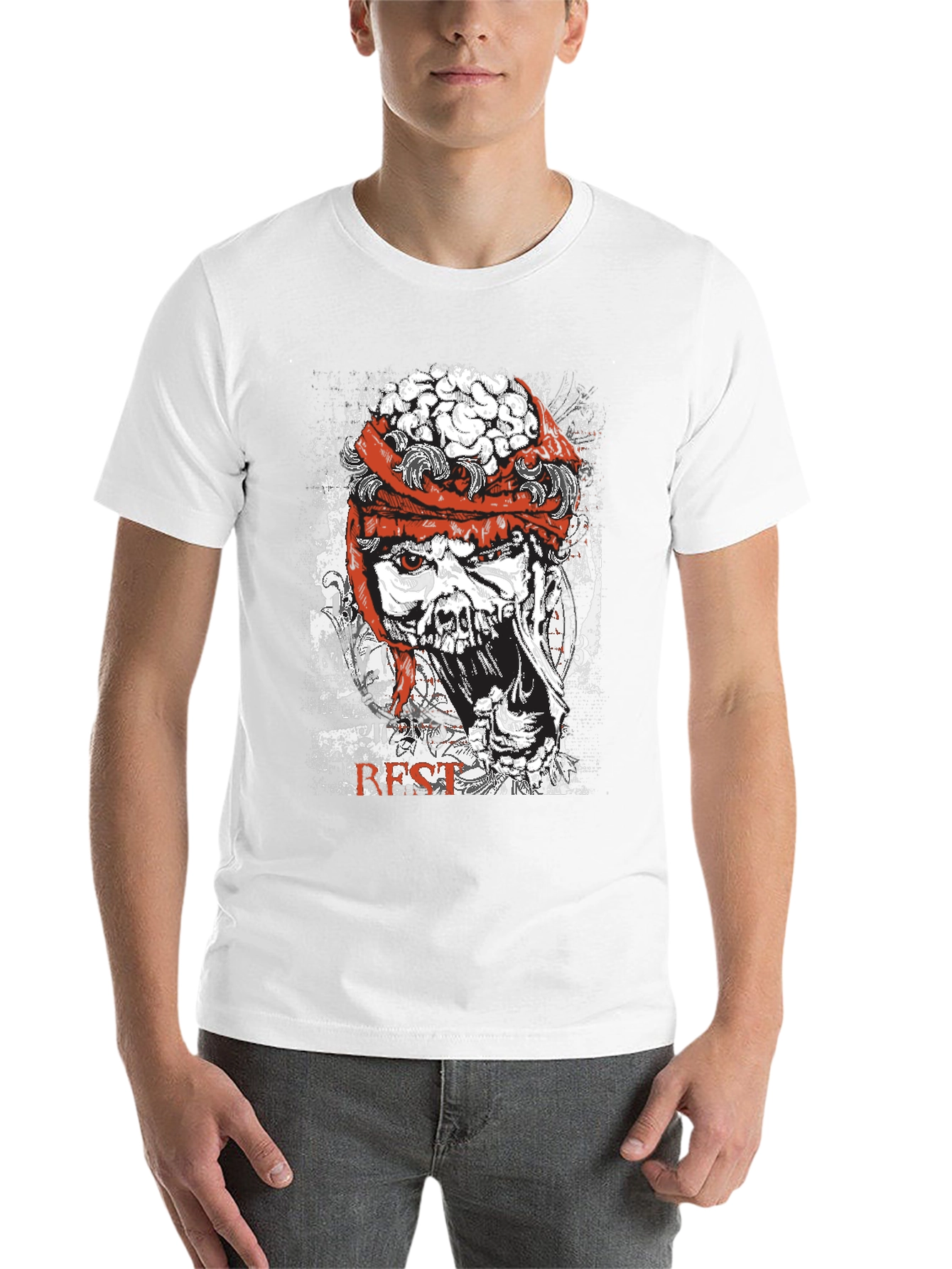 Zombie Brain Graphic T-Shirt - Horror Style