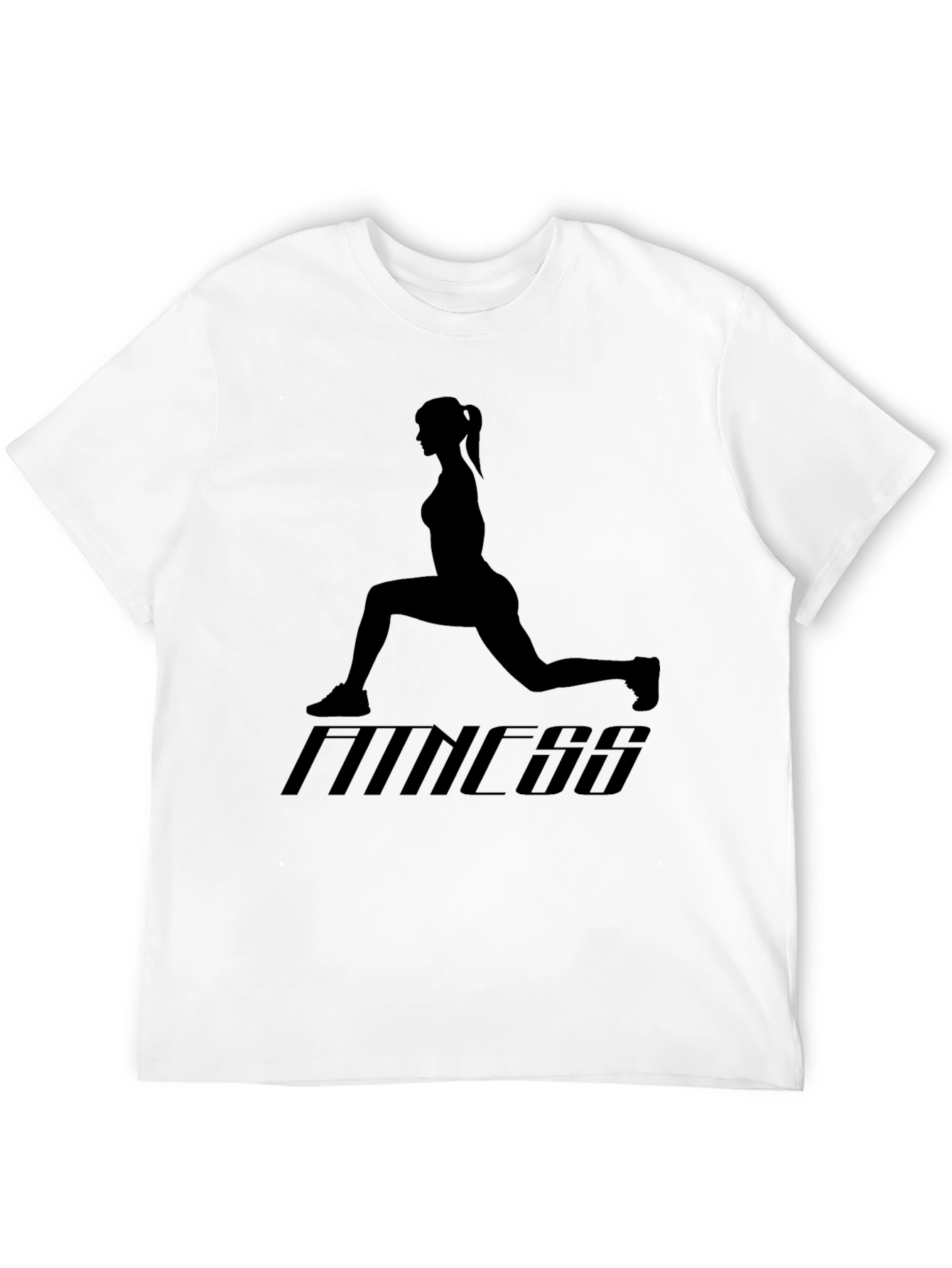 Fitness Graphic Tee - Exercise Silhouette T-Shirt