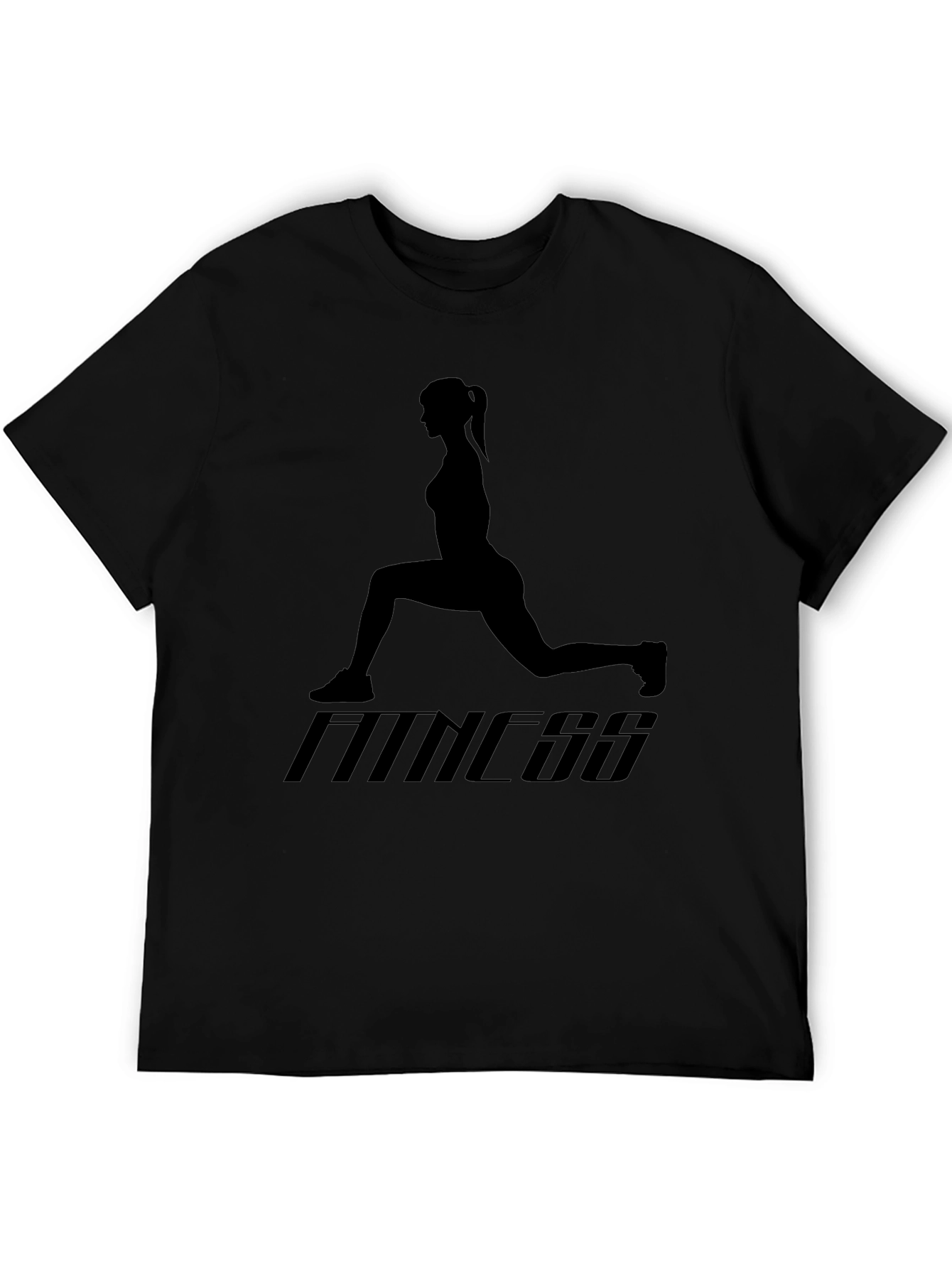 Fitness Graphic Tee - Exercise Silhouette T-Shirt