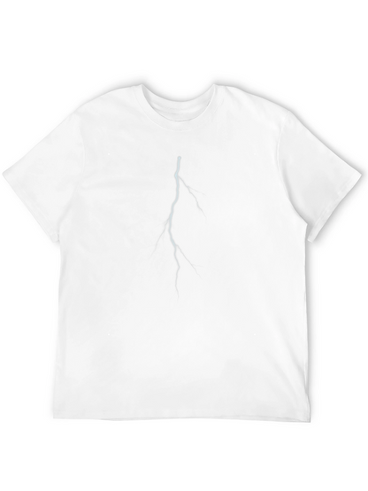 Lightning Bolt Graphic Tee - Black Casual T-Shirt