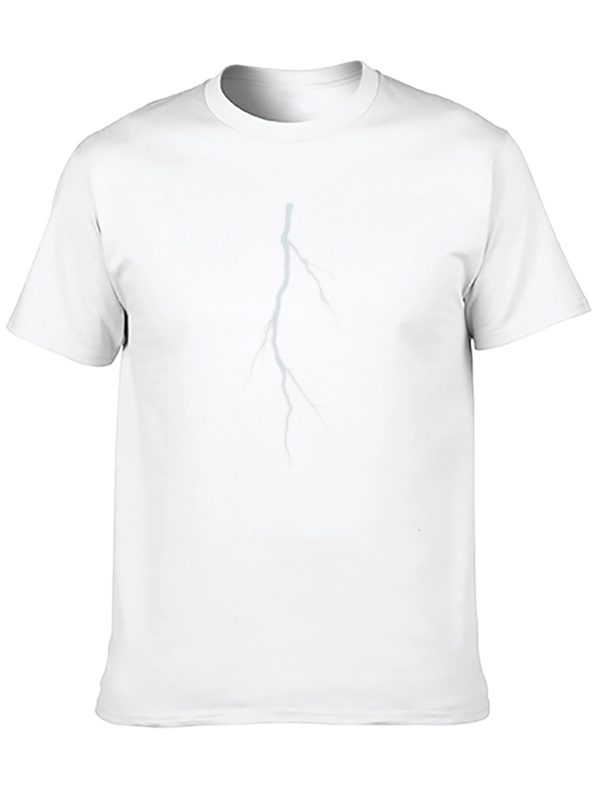 Lightning Bolt Graphic Tee - Black Casual T-Shirt