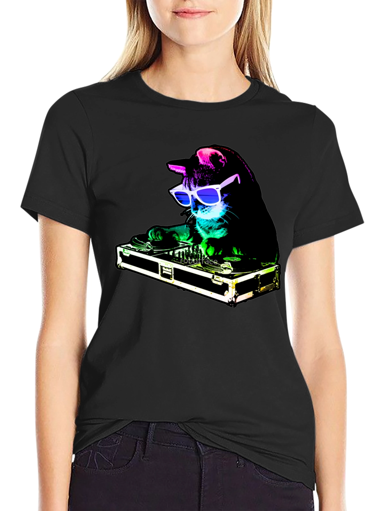 DJ Cat Graphic Tee - Party Animal T-Shirt