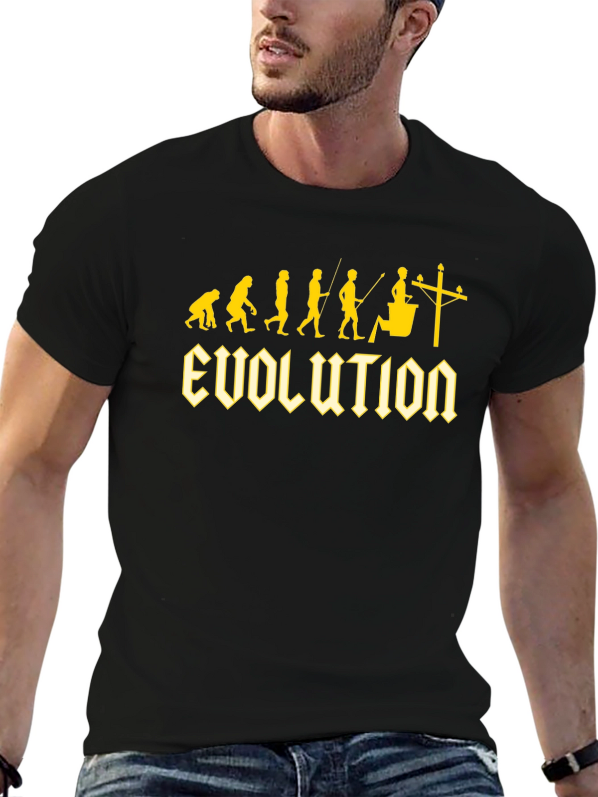 Electrician Evolution Black T-Shirt