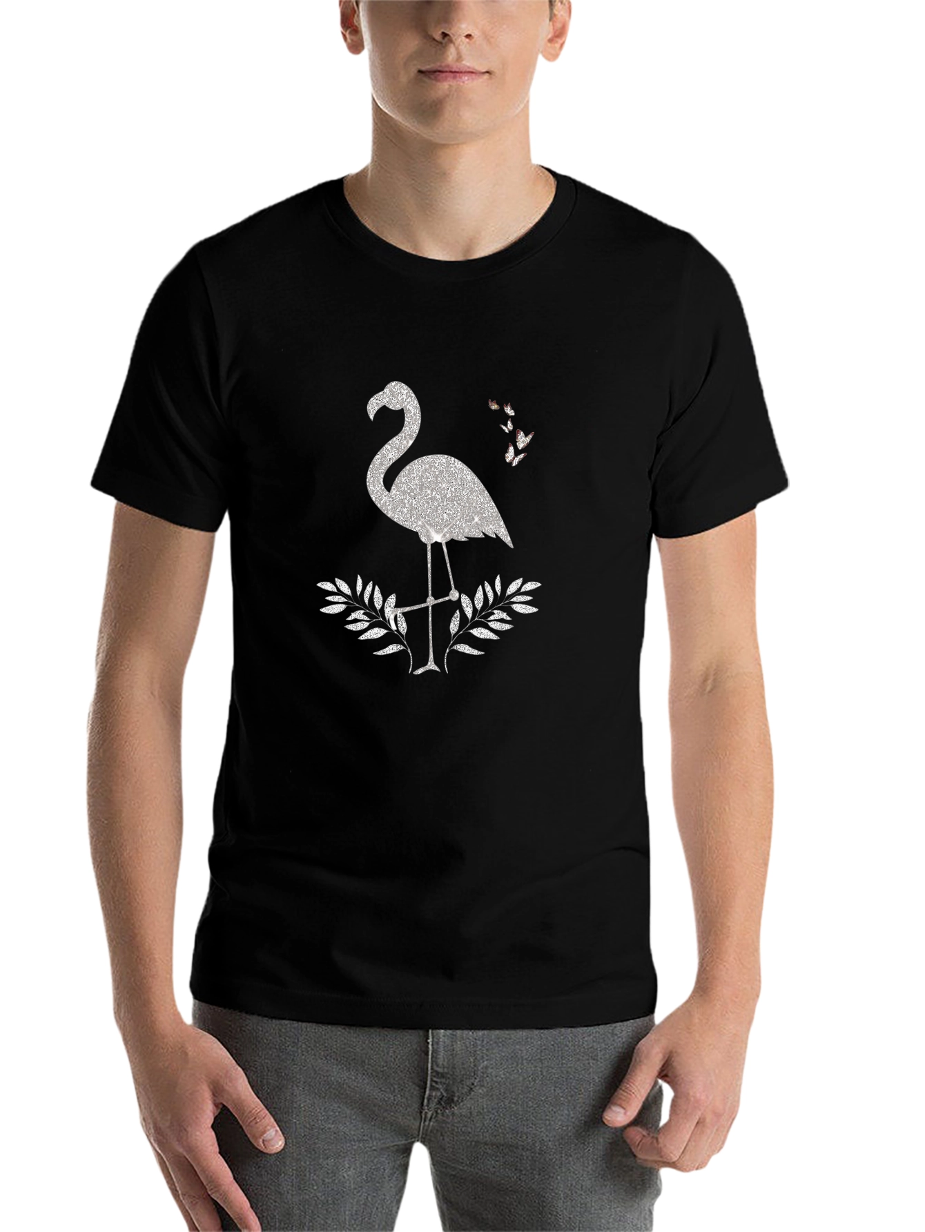 Flamingo Sparkle Graphic Tee