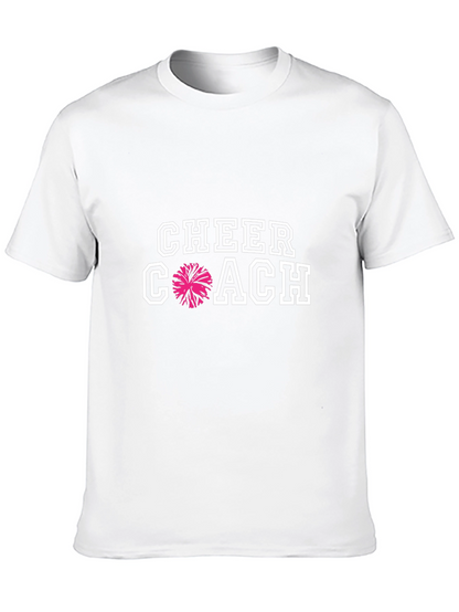 Cheer Coach Graphic Tee - Black Cotton T-Shirt
