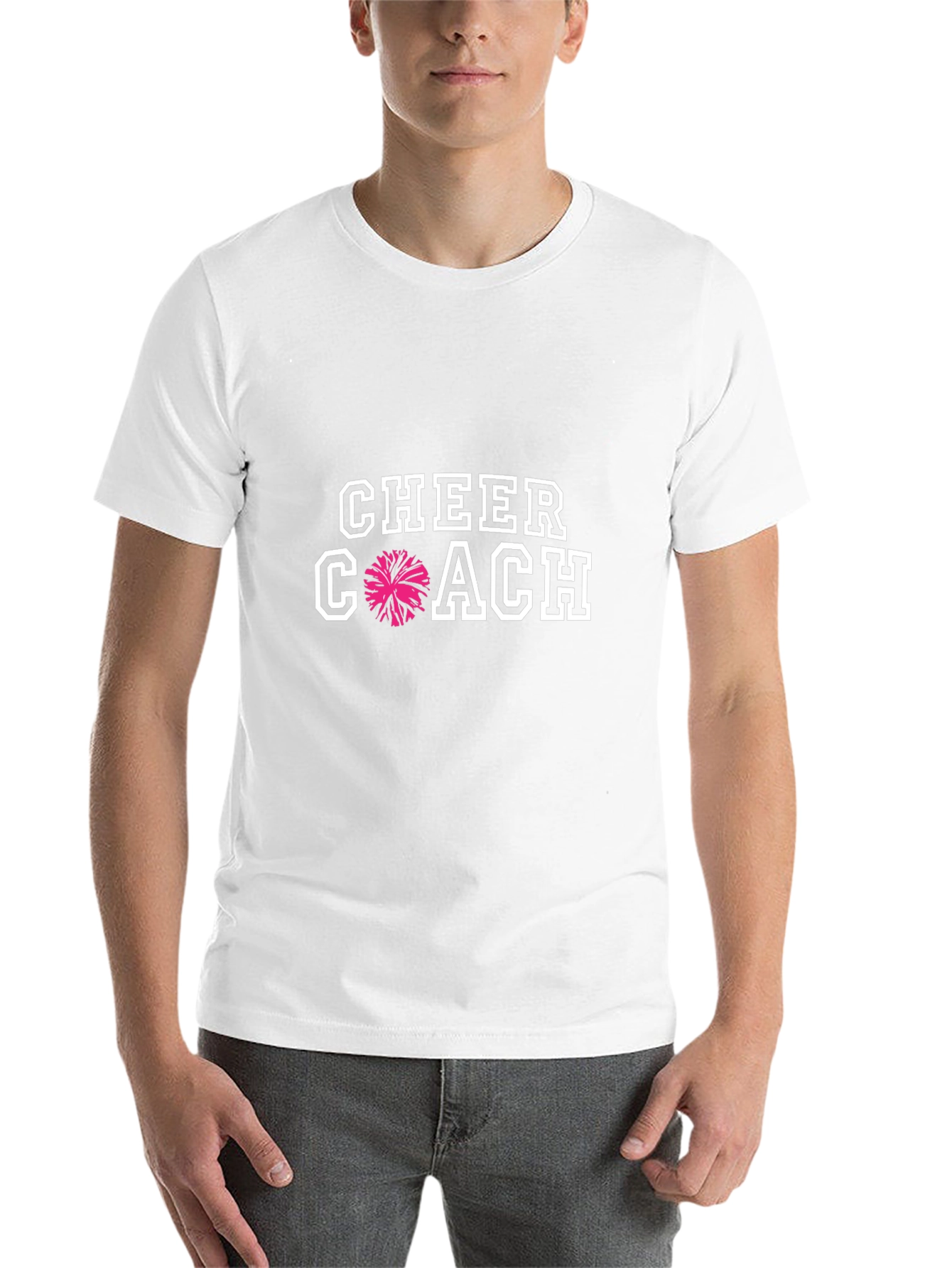 Cheer Coach Graphic Tee - Black Cotton T-Shirt