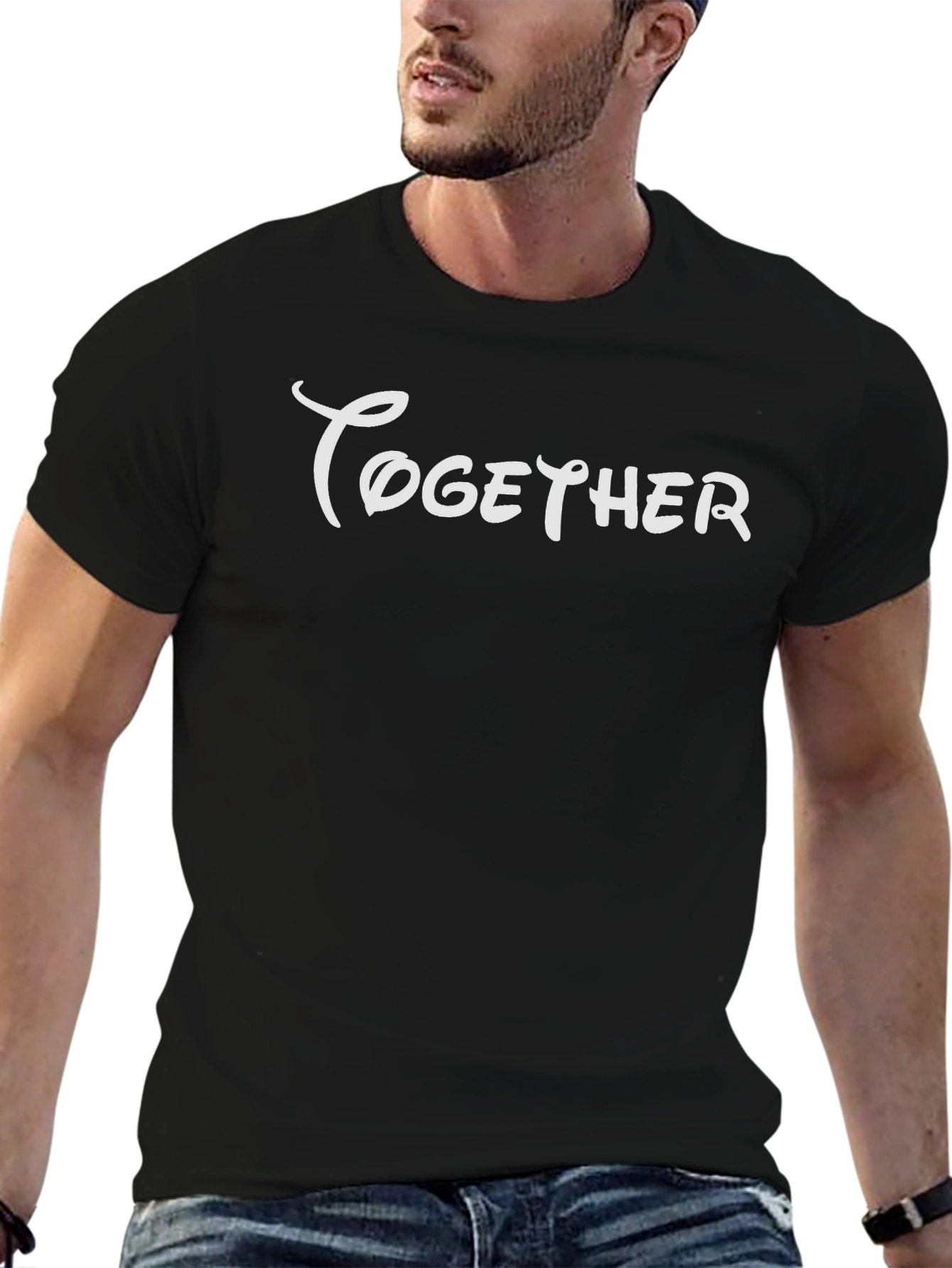Together Graphic Tee - Black Casual T-Shirt