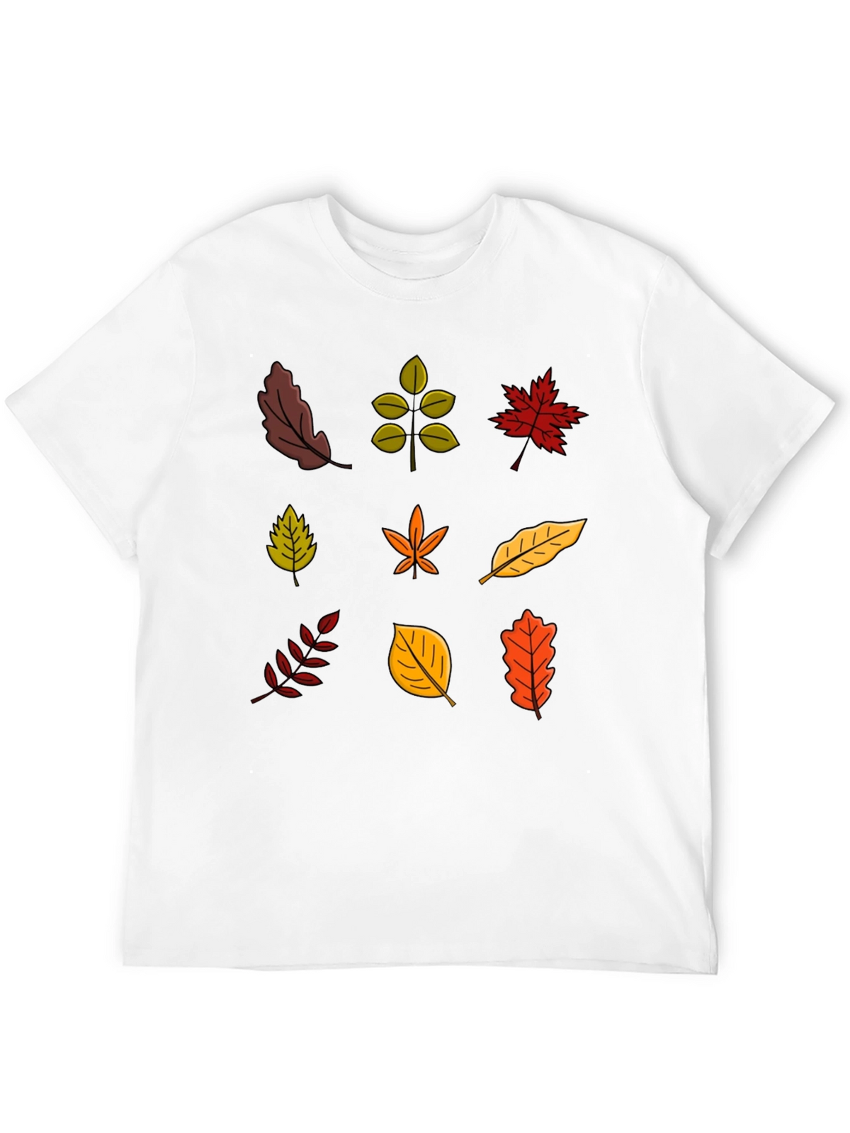 Autumn Leaves Graphic Black T-Shirt