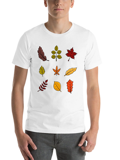 Autumn Leaves Graphic Black T-Shirt