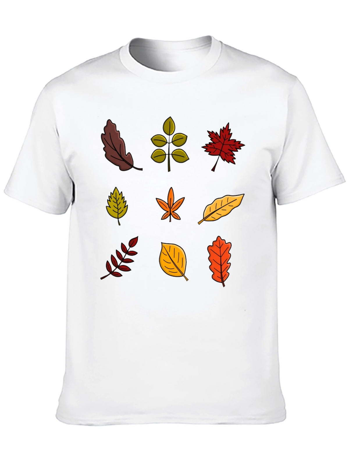 Autumn Leaves Graphic Black T-Shirt