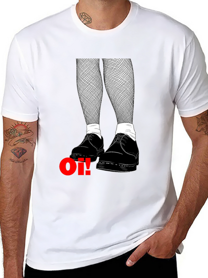 Oi! T-Shirt: Skinhead Style with Fishnet & Boots