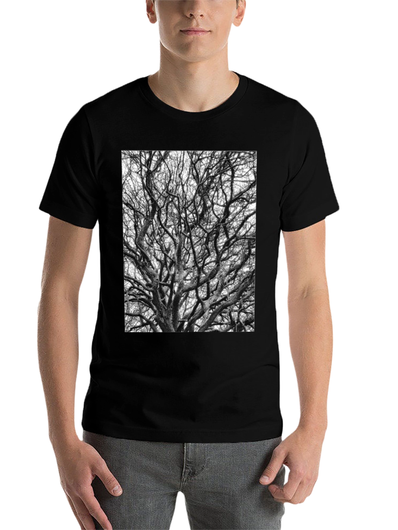 Black Tree Branches Graphic Tee