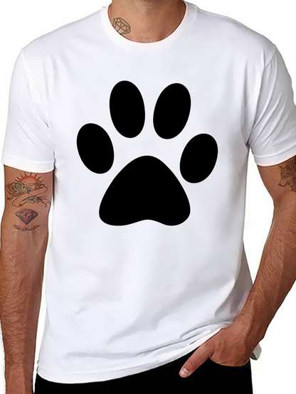 Black Paw Print T-Shirt - Casual Style