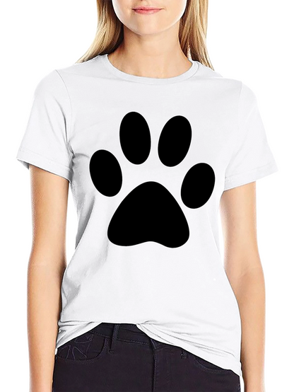 Black Paw Print T-Shirt - Casual Style
