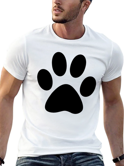 Black Paw Print T-Shirt - Casual Style